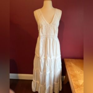 Bigg bull white maxi dress one size